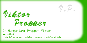 viktor propper business card